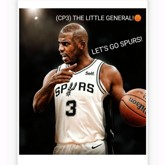 CHRIS PAUL LET'S GO SPURS! GENERAL 8.5x11 SELF-CREATED WALL/LOCKER GLOSSY POSTER - Picture 2 of 4